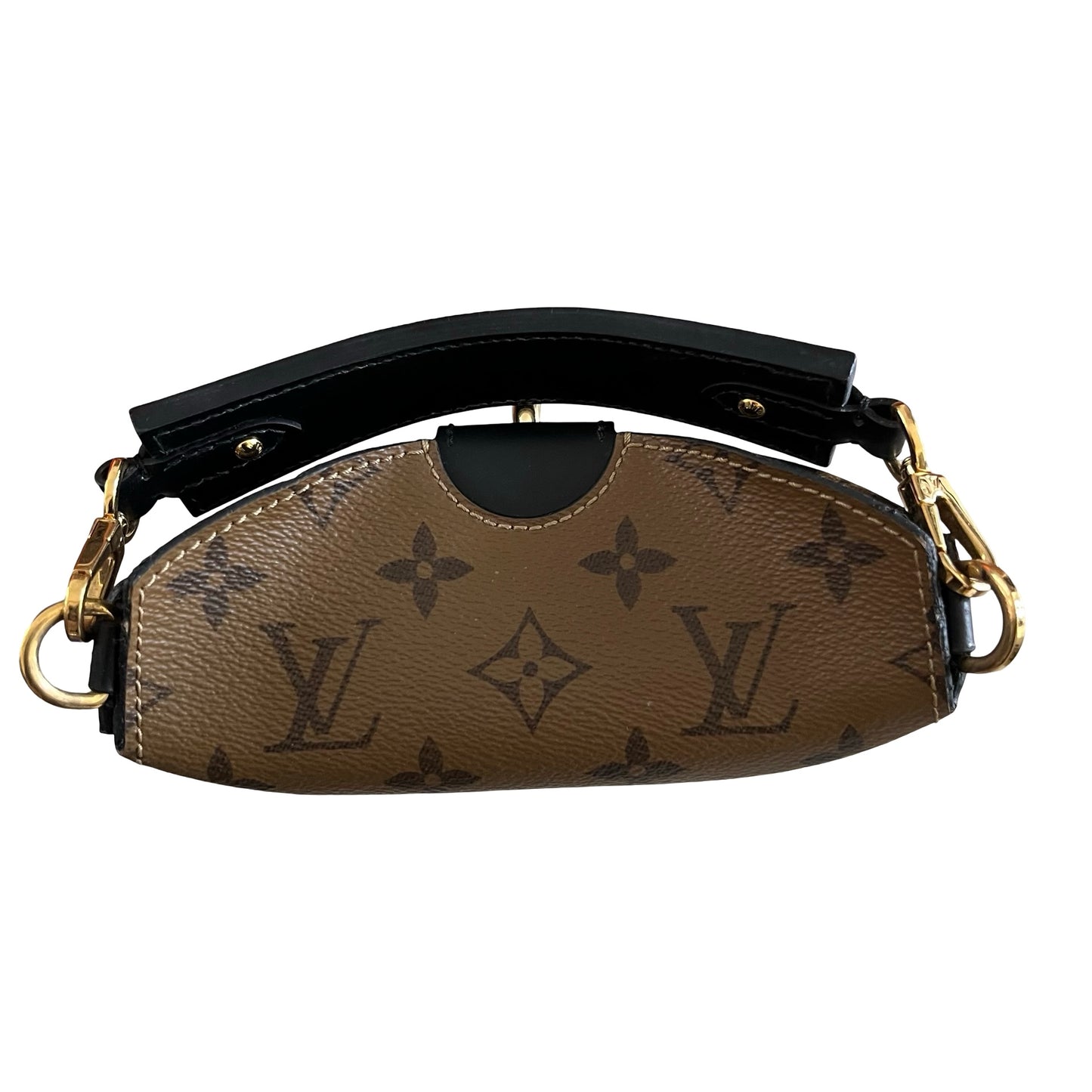 Used LOUIS VUITTON Monogram Nano Lockit Cross body bag Brown Black
