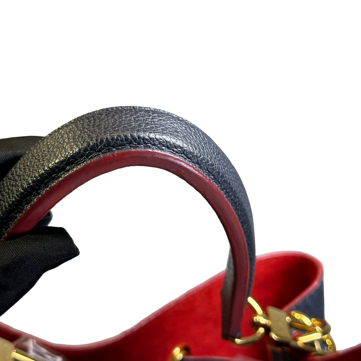 Used LOUIS VUITTON Monogram Empreinte NéoNoé Bucket Bag Navy Blue