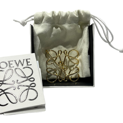 Used Loewe Anagram Brooch Accessories GHW