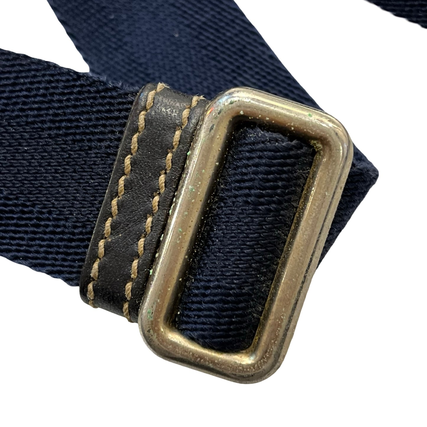 Used GUCCI Canvas Cross Body Bag Beige Navy