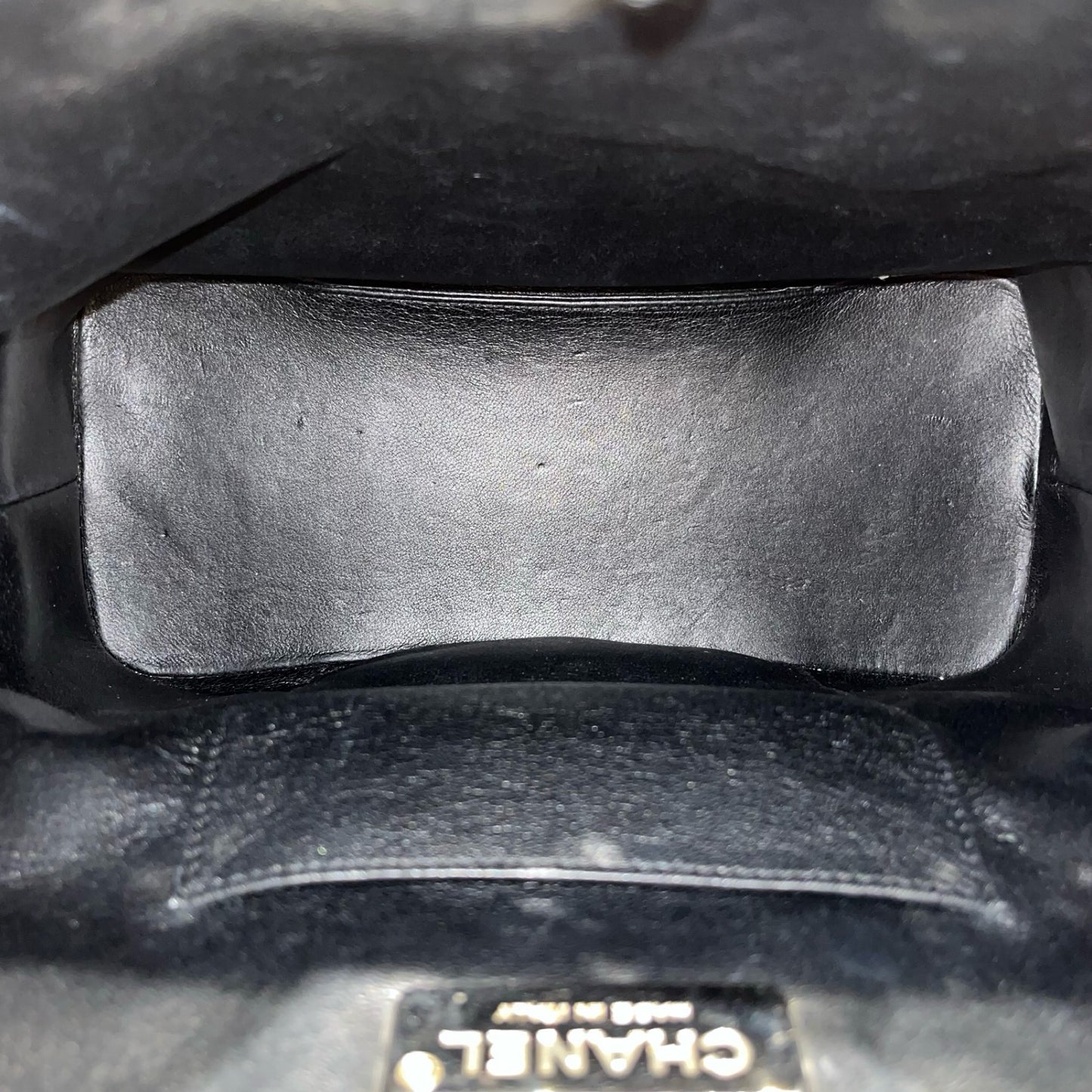 Used CHANEL Snake Skin Gabrielle Backpack Black