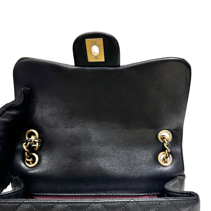 Used Chanel Rock The Corner Mini Flap Shoulder Bag Black GHW