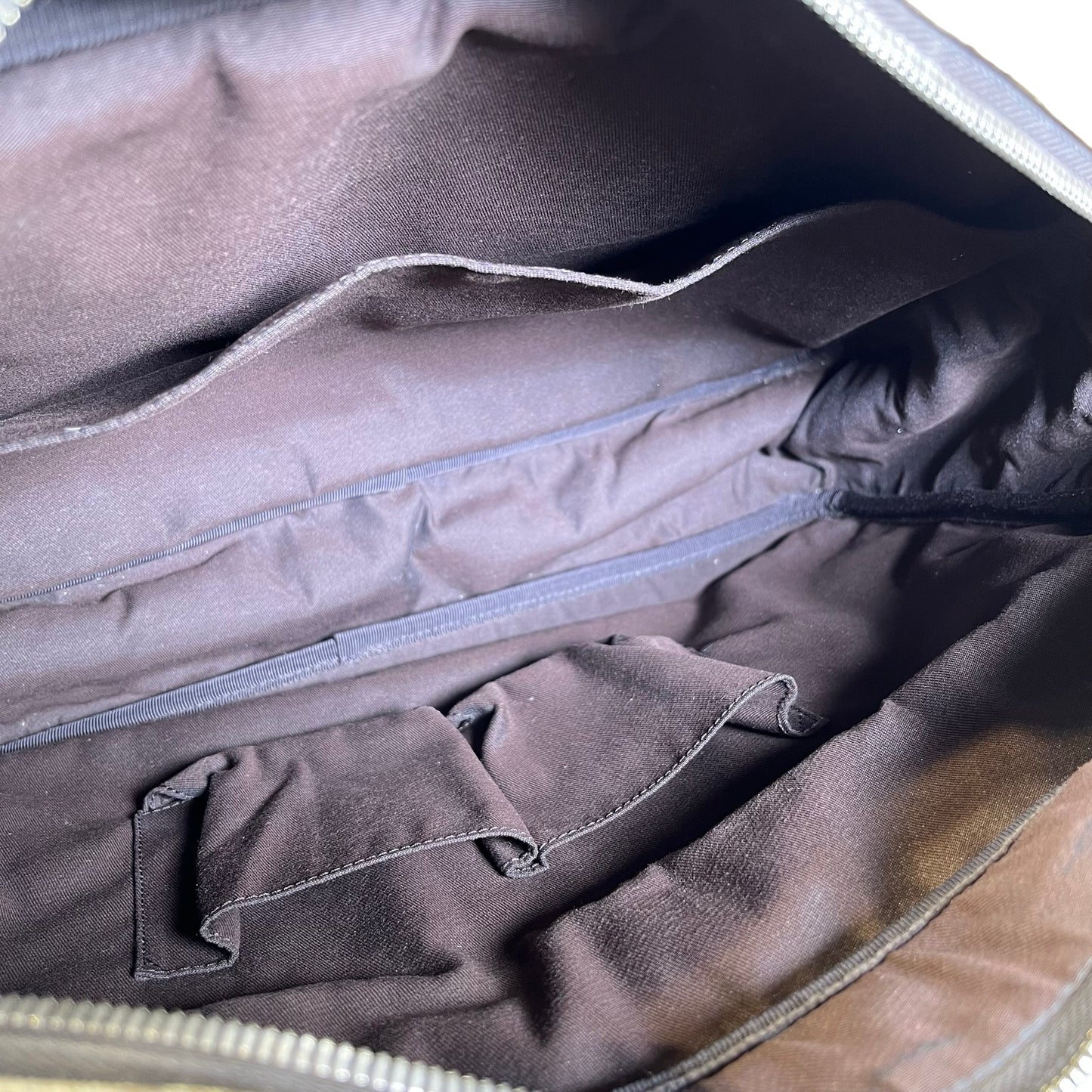 Used GUCCI GG Supreme GG Supreme Briefcase Beige Brown PHW