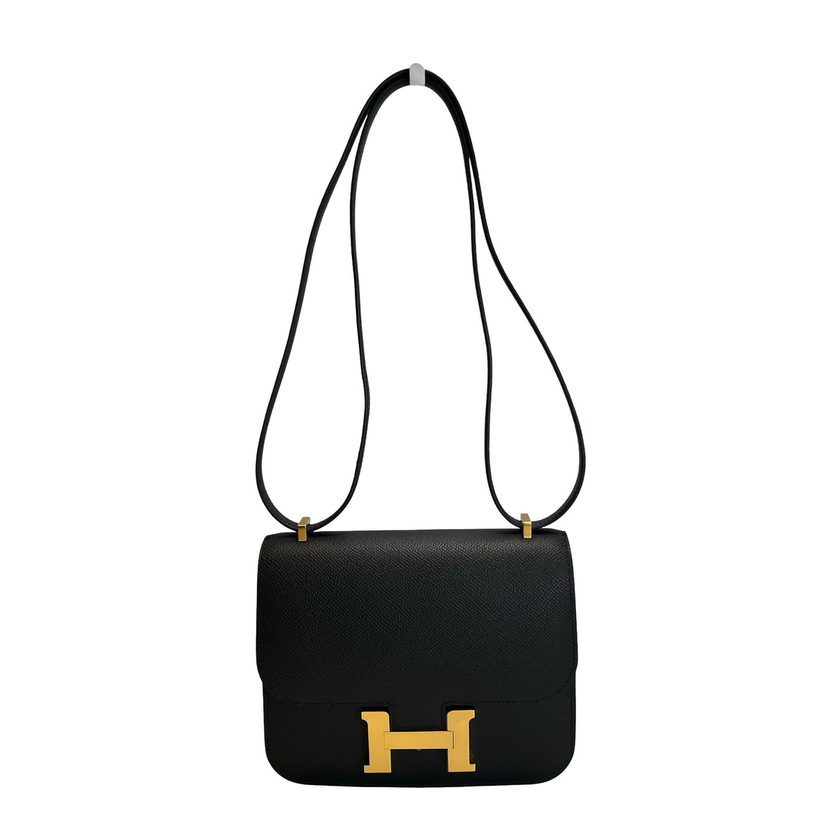 Brand New HERMES Epsom Mini Constance Cross body bag Black Gold