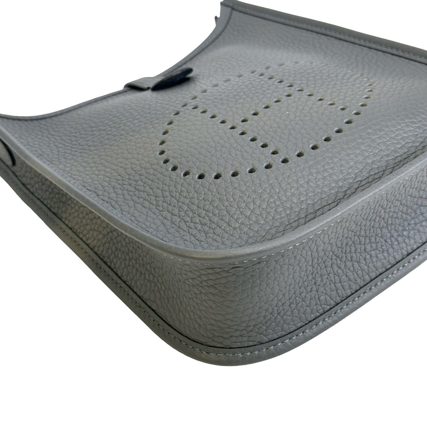 Brand New HERMES Clemence Mini Evelyne Cross body bag Grey PHW
