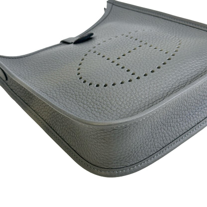 Brand New HERMES Clemence Mini Evelyne Cross body bag Grey PHW