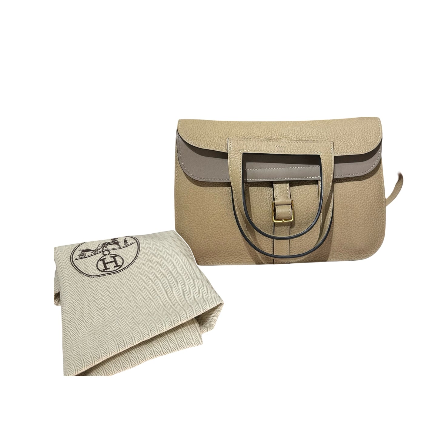 Used HERMÈS Halzan Shoulder Bag Trench