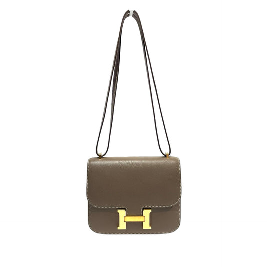 Used HERMES Epsom Constance Cross body bag Etoupe