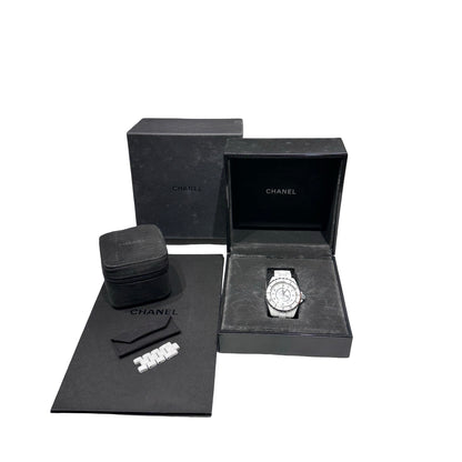 Used Chanel J12 Watch White Silver
