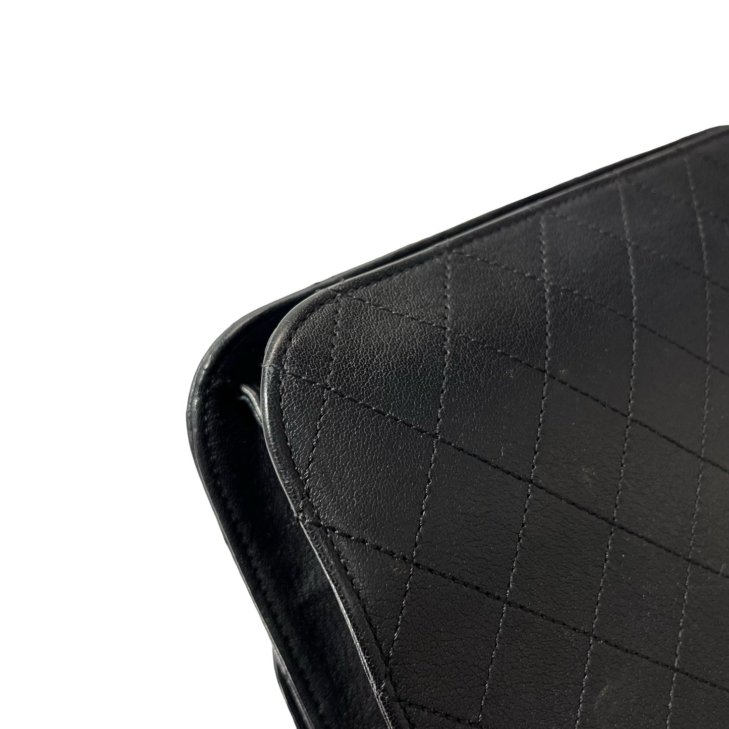 Used CHANEL Calfskin Leather Cross Body Cross Body Bag Black