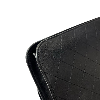 Used CHANEL Calfskin Leather Cross Body Cross Body Bag Black