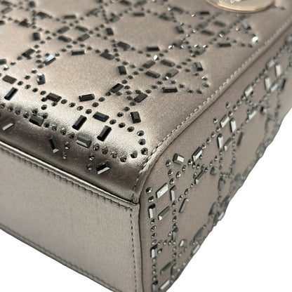Used DIOR Mini Lady Dior Handbag Silver