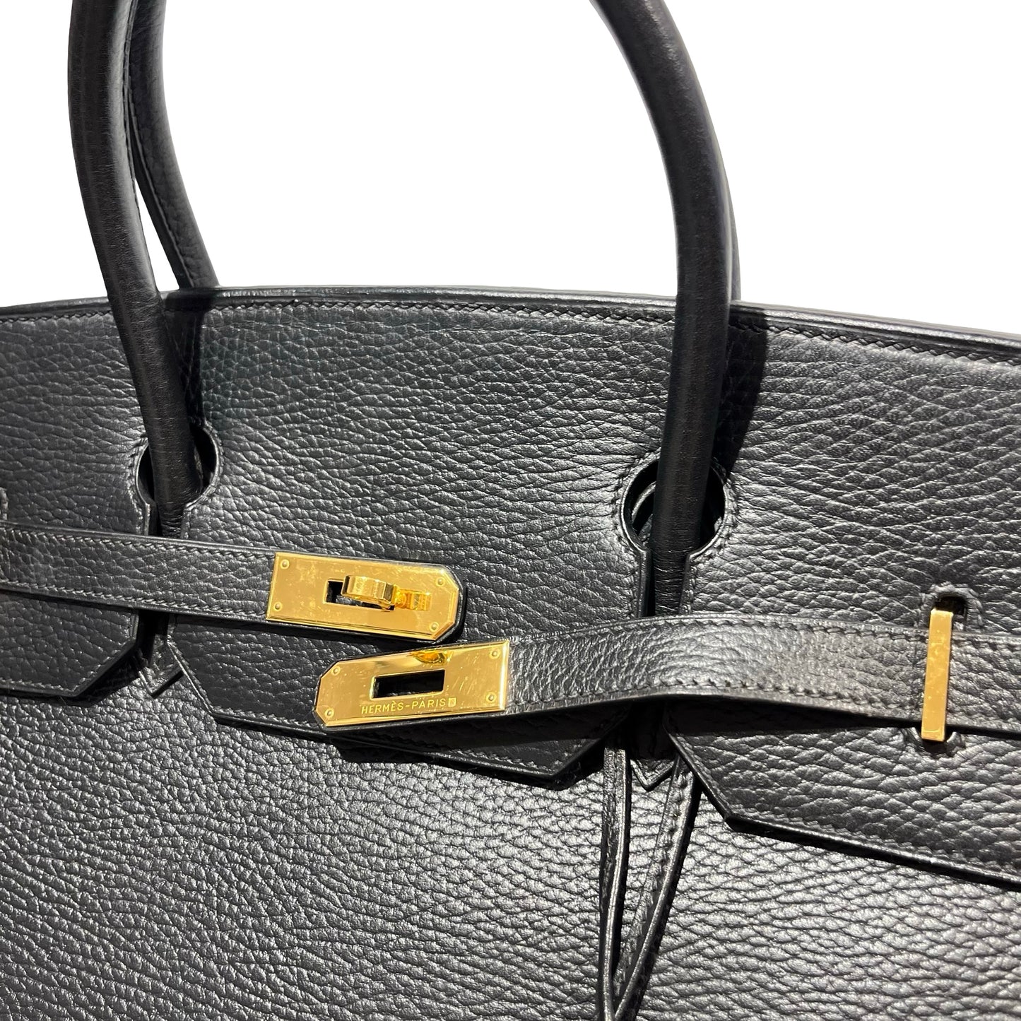 Used HERMES Togo Birkin Handbag Black