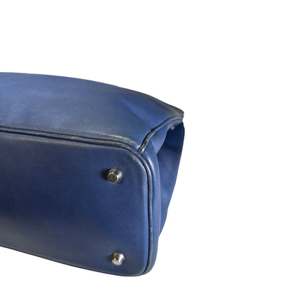 Used DIOR Leather Diorissimo Tote Bag Blue