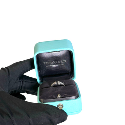 Used TIFFANY & CO. White Gold T - Wire Ring Silver