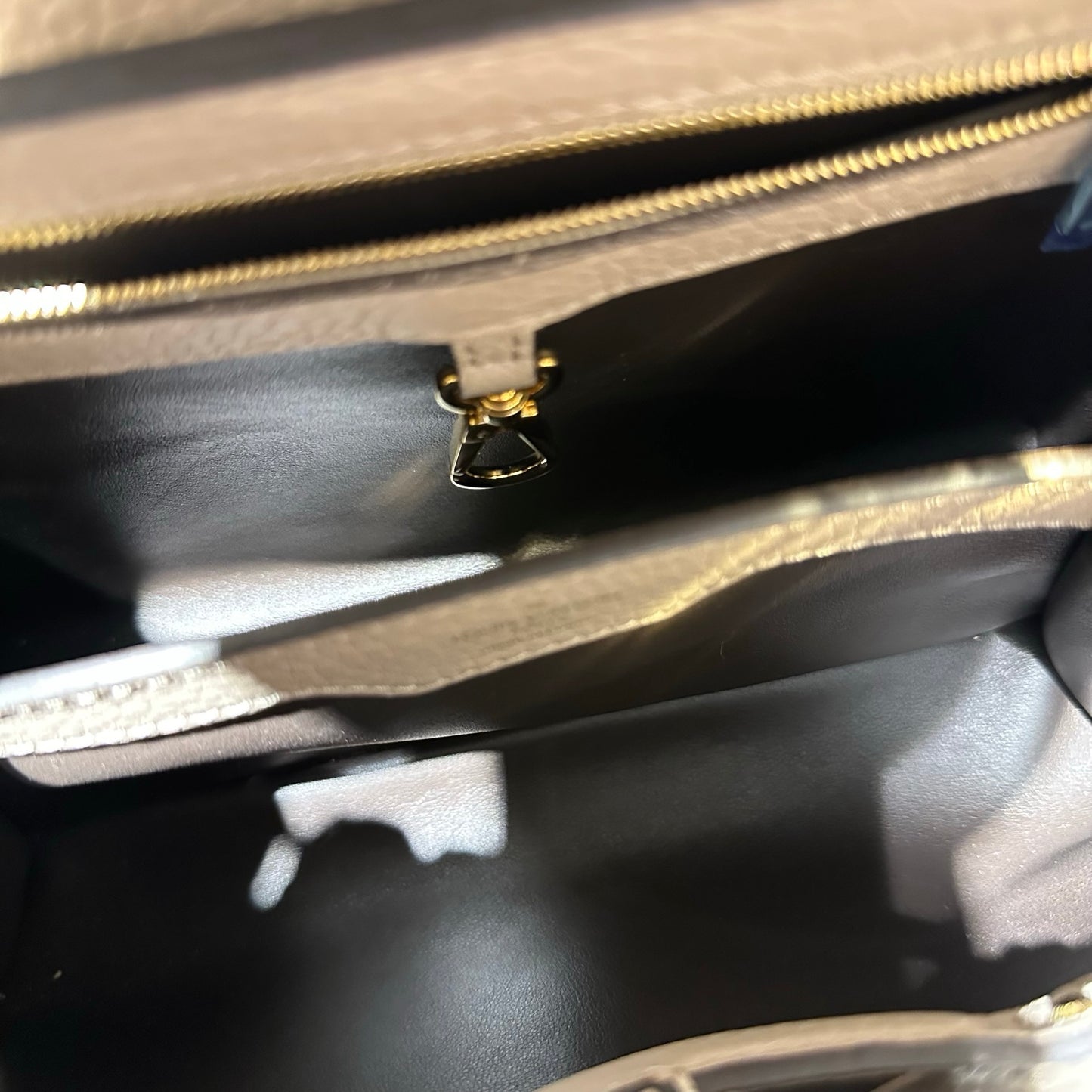 Used LOUIS VUITTON Capucines BB Two Way Shoulder Bag Grey GHW