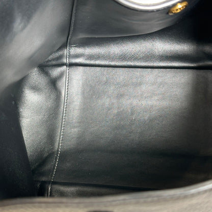 Used DIOR Grained Calfskin C'est Dior Bucket Bag Black GHW