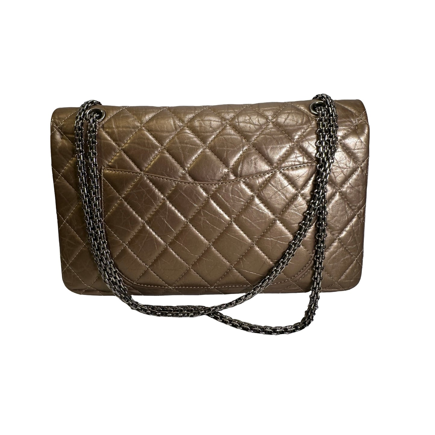 Used CHANEL Quilted 2.55 Reissue Chain Shoulder Bag Bronze