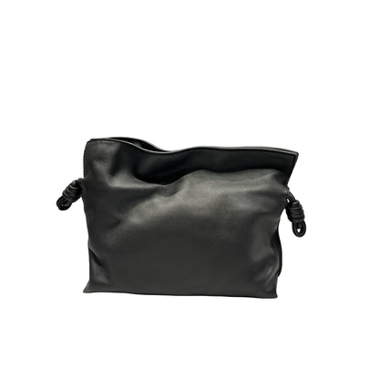 Used LOEWE Calfskin Leather Hamenco Cross Body Bag Black