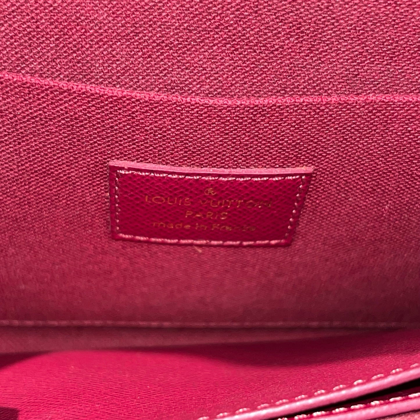 Used LOUIS VUITTON Félicie Pochette Clutch Bag Brown GHW