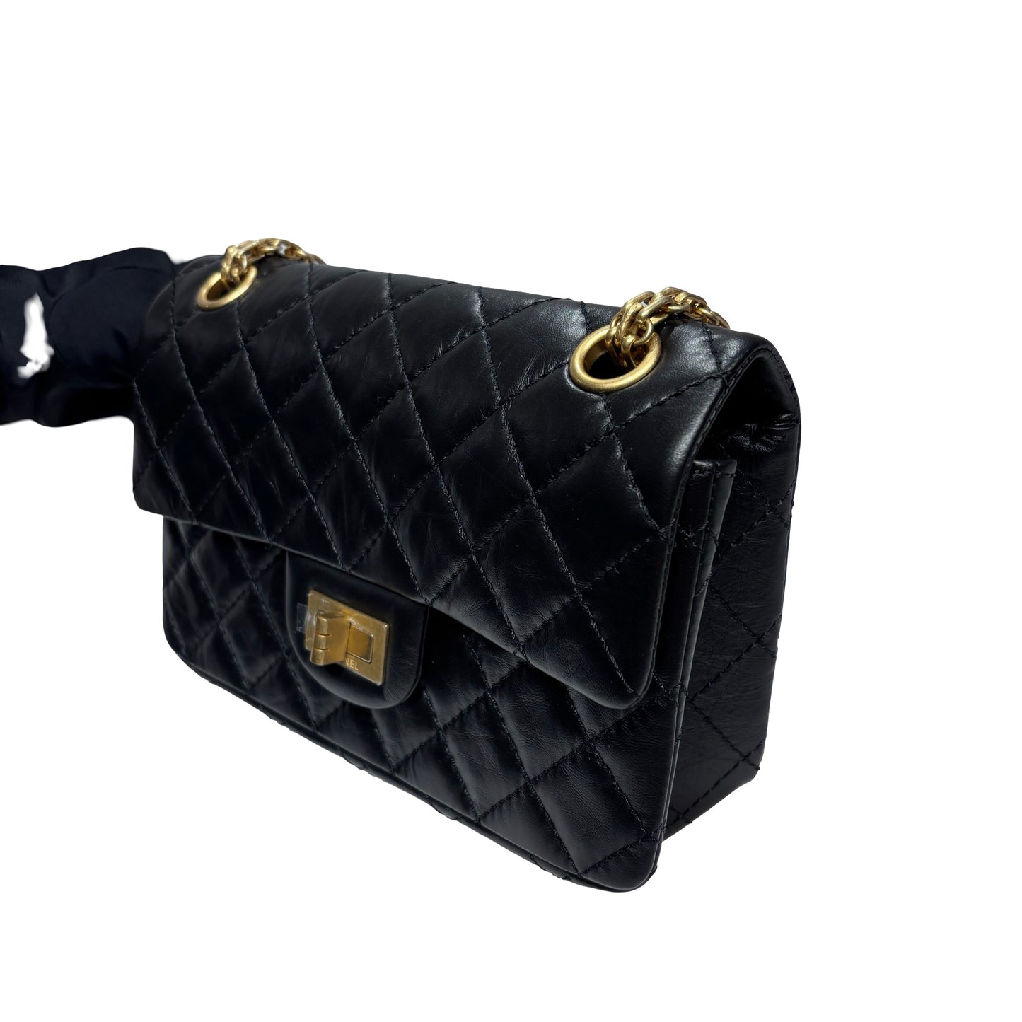 New Chanel Mini 2.55 Shoulder Bag Black GHW