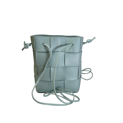 Used BOTTEGA VENETA Intrecciato Cassette Bucket Bag Bucket Bag Light Blue