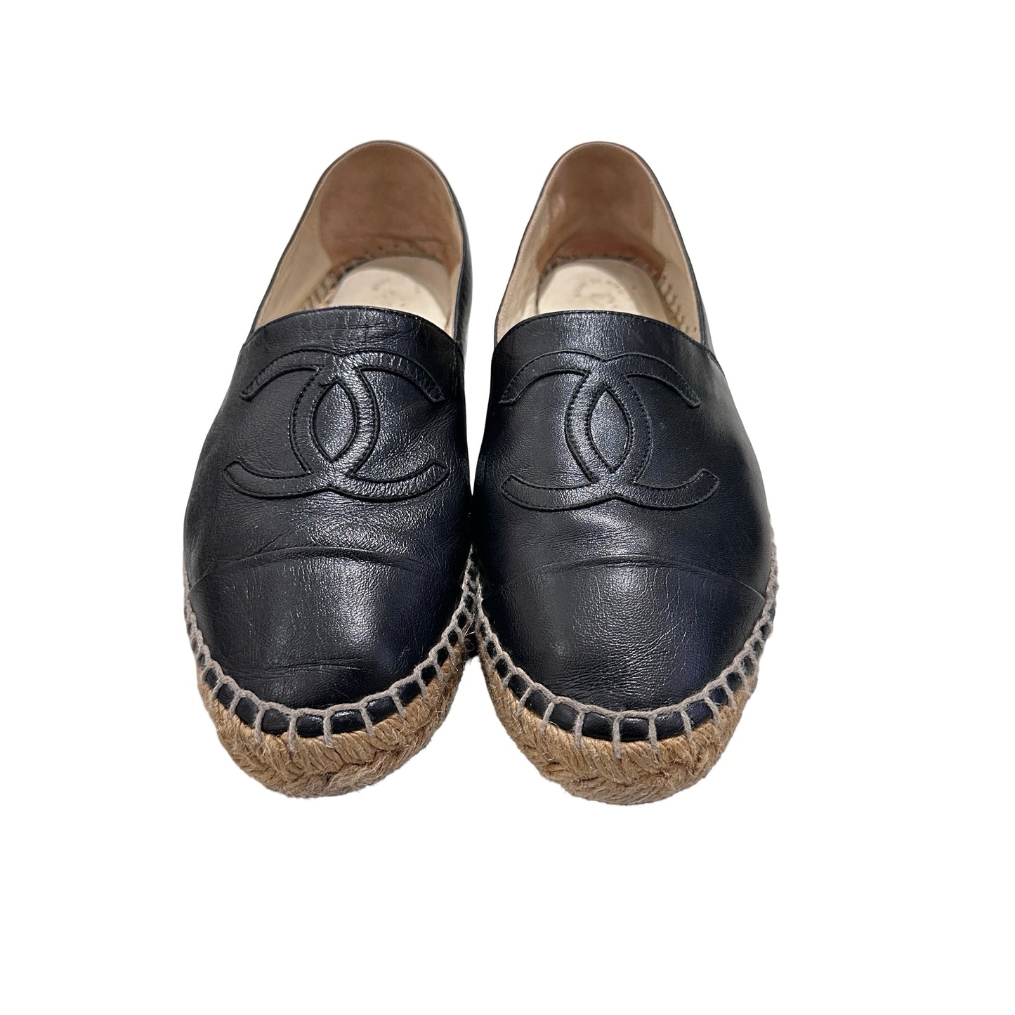 Used CHANEL Espadrilles Shoes Black