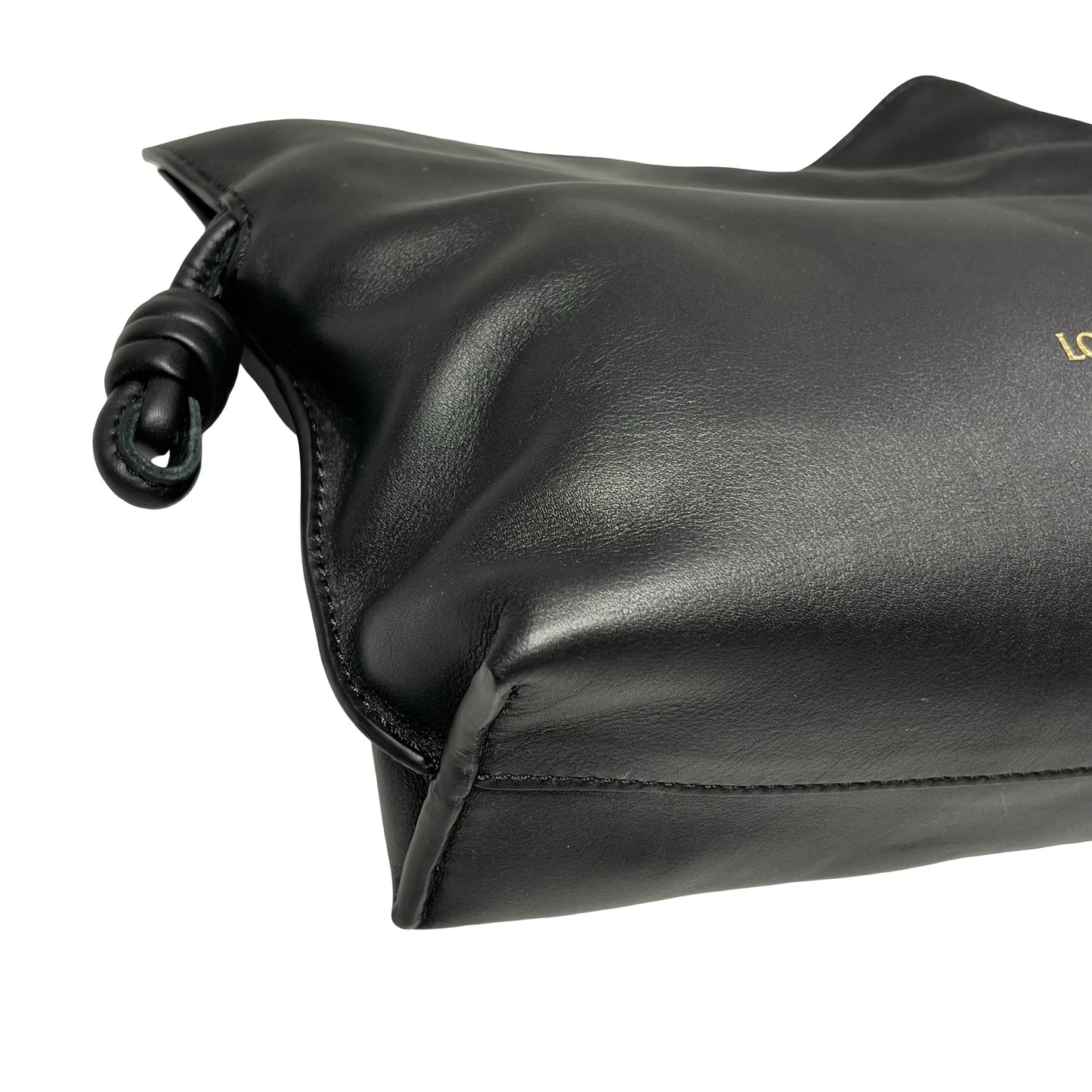 Used LOEWE Calfskin Leather Hamenco Cross Body Bag Black