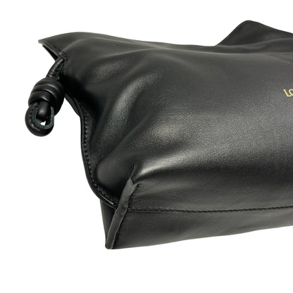 Used LOEWE Calfskin Leather Hamenco Cross Body Bag Black