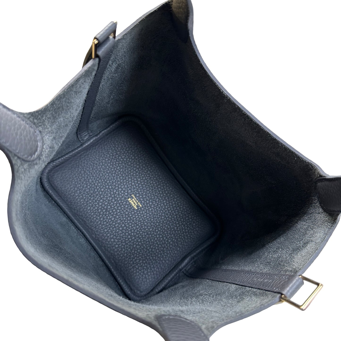 Used HERMES TC Picotin 18 Bucket Bag Grey GHW