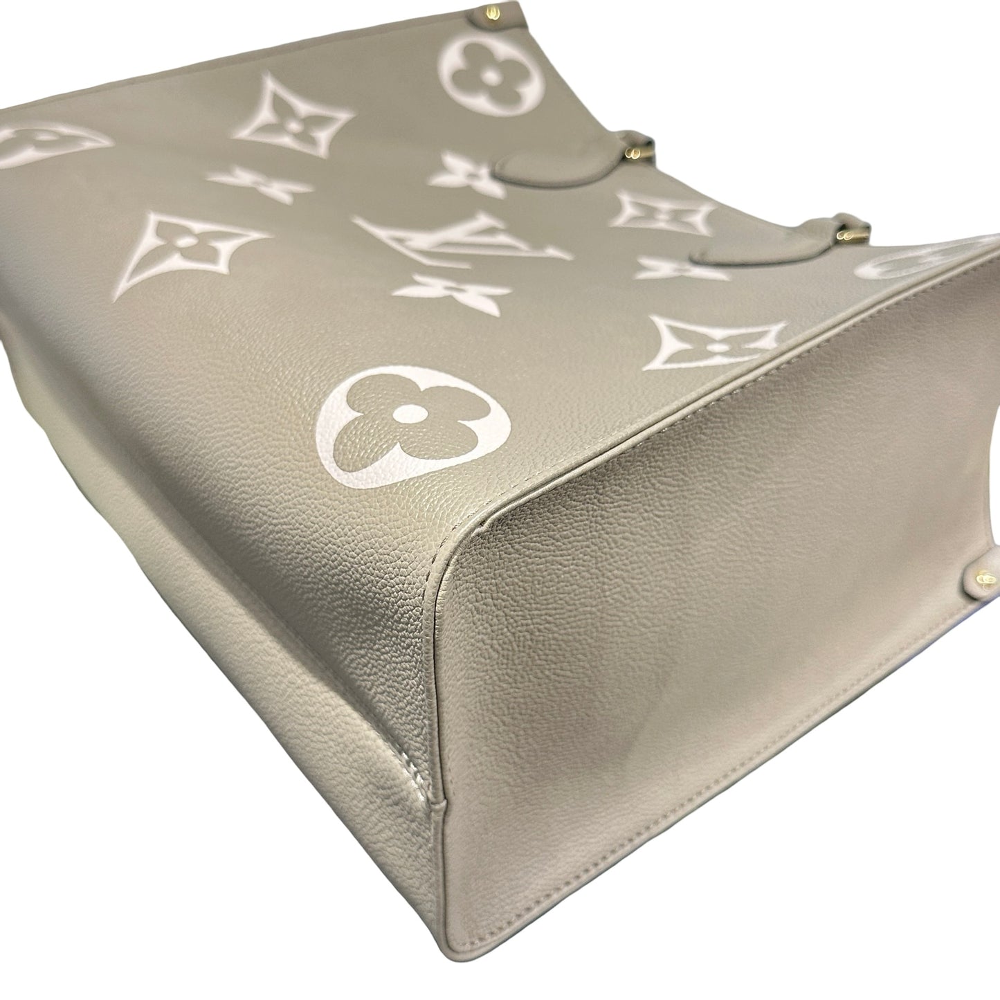 Used LOUIS VUITTON Monogram On the Go Tote Bag Grey GHW