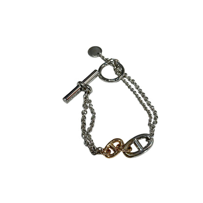 Unused HERMÈS Farandole Bracelet Silver Gold