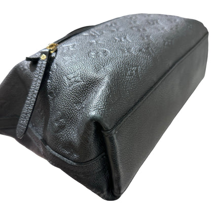 Used Louis Vuitton Calfskin Leather Tote Bag Black GHW