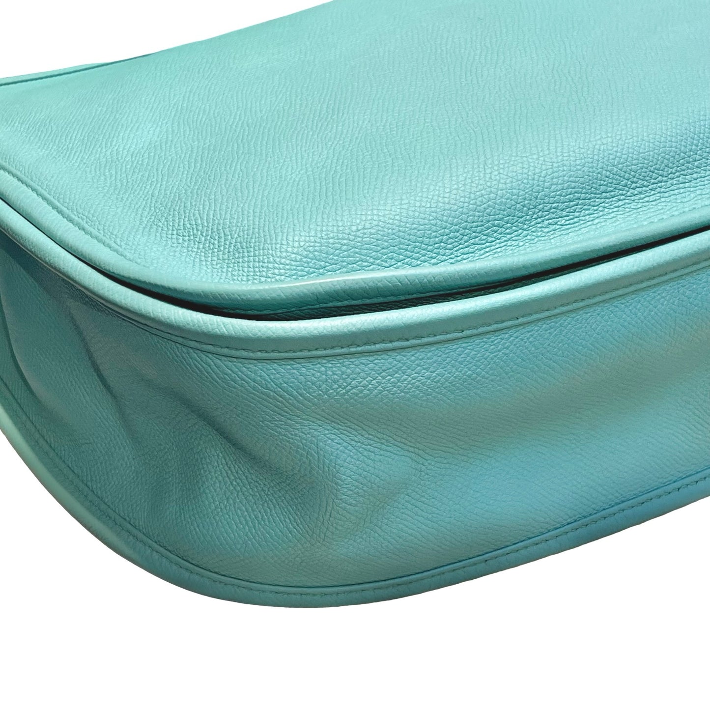 Used HERMÈS Evelyne Shoulder Bag 3P Bleu Atoll PHW
