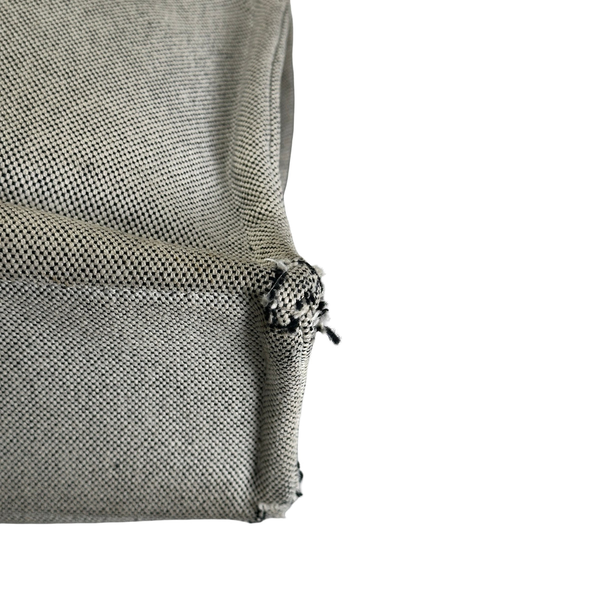 Used HERMES Canvas Fourre Tout Tote Bag Grey Black