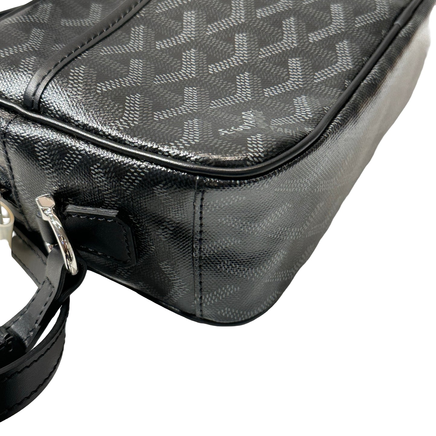 Used Goyard Canvas Coated Canvas Camera Camera Bag Black PHW