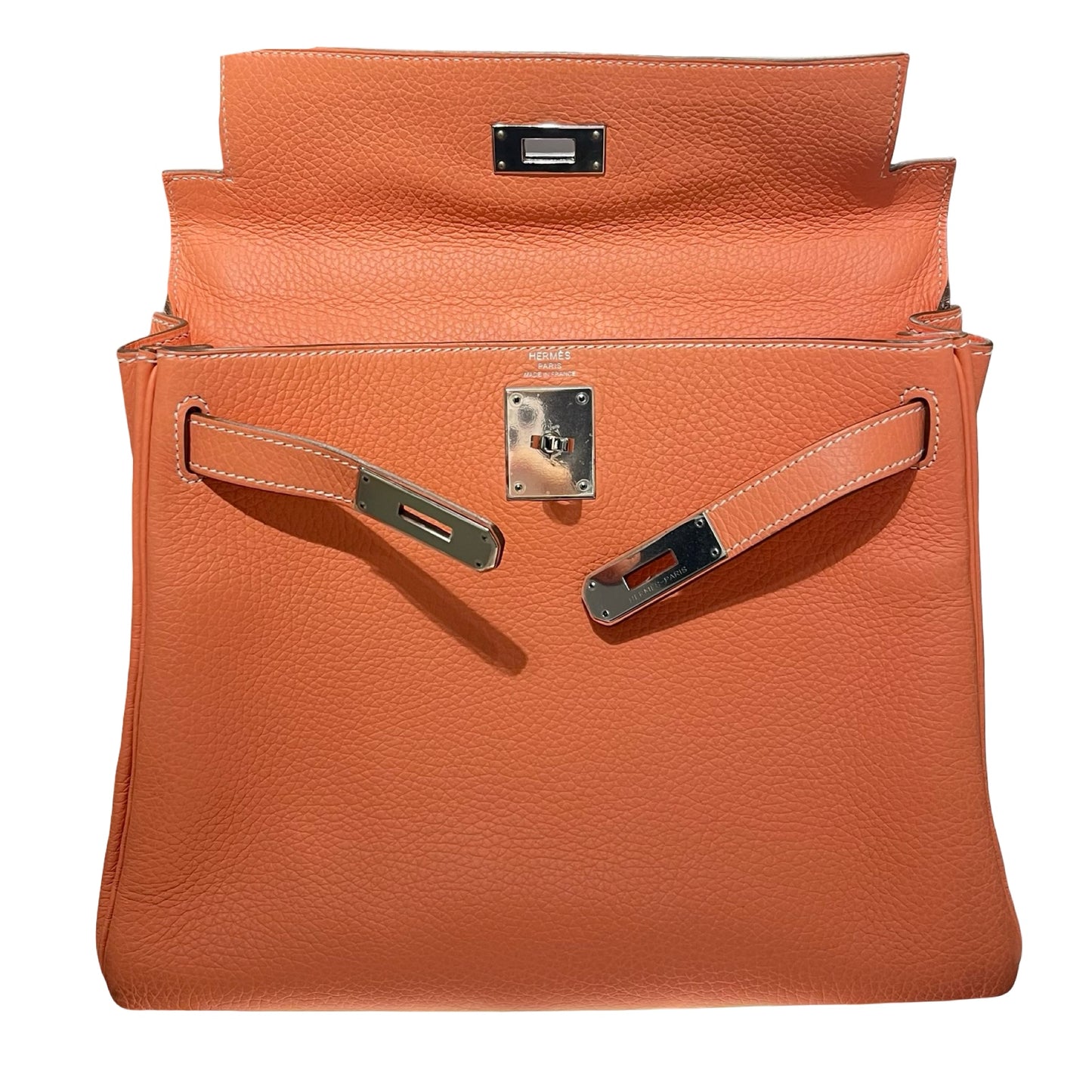 HERMÈS Kelly 28 Handbag Orange (93) PHW
