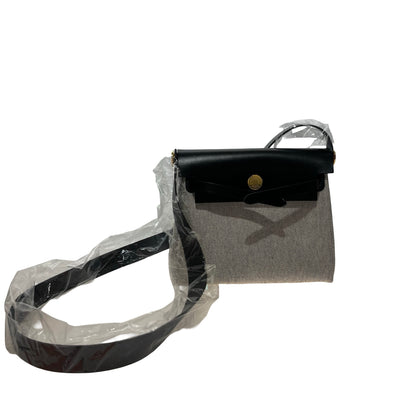 Unused HERMÈS Mini Herbag Shoulder Bag Black GHW