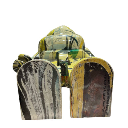Used BEAR BRICKS Basquiat Artwork BE@RBRICK Jean-Michel Basquiat Accessories Multi-color