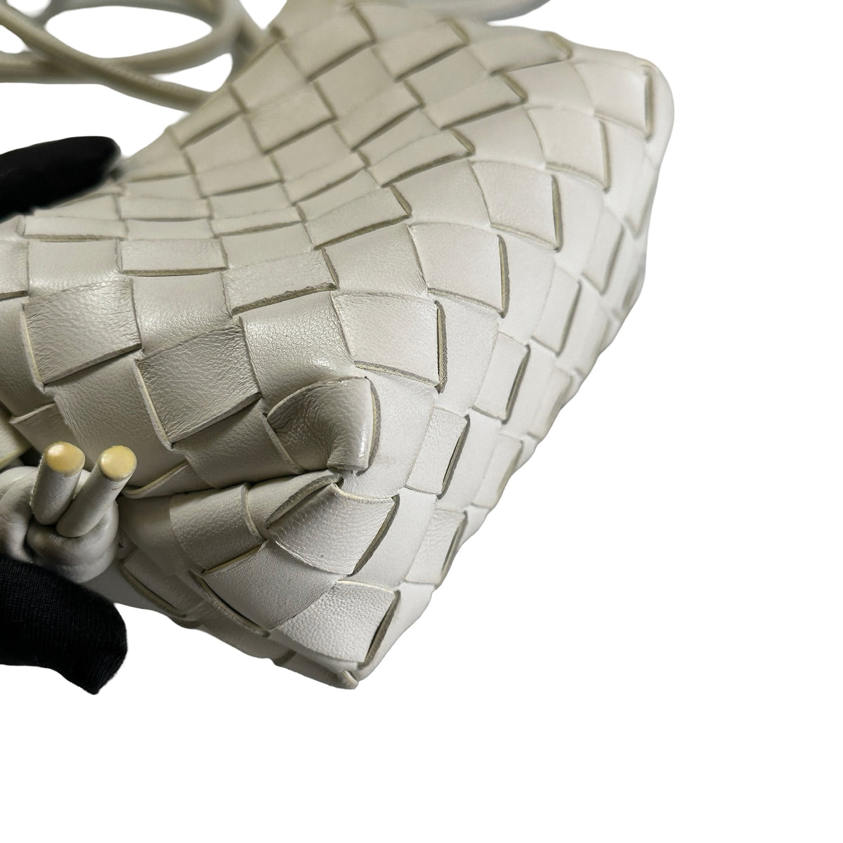 Used BOTTEGA VENETA Intrecciato Mini Loop Camera Bag Mini Bag White