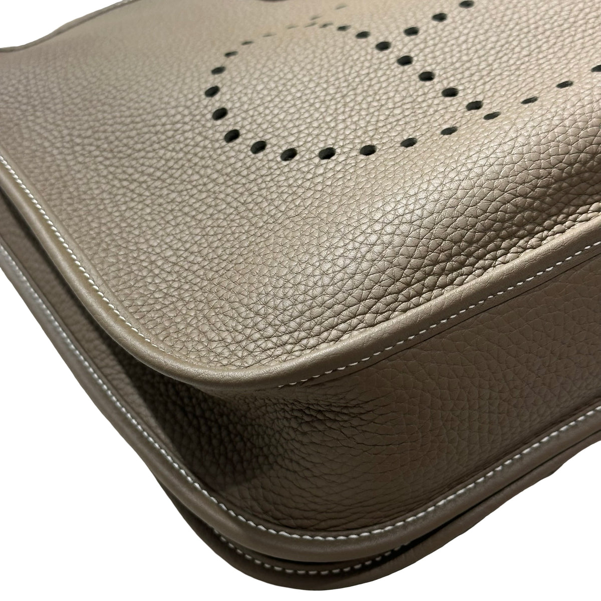 Used HERMES Clemence Evelyne 29 Cross body bag Etoupe PHW