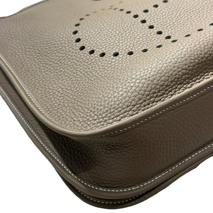 Used HERMES Clemence Evelyne 29 Cross body bag Etoupe PHW