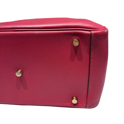 Used HERMÈS Lindy 30 Two Way Shoulder Bag Red Orange (93) GHW