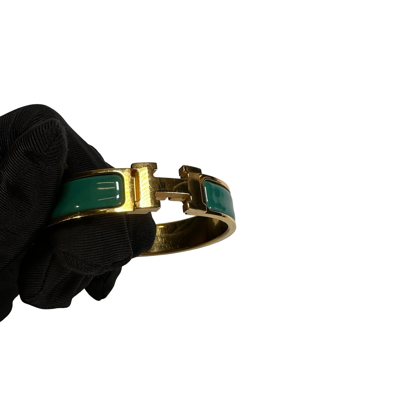 Used HERMES Bracelet BRACELET Green GHW