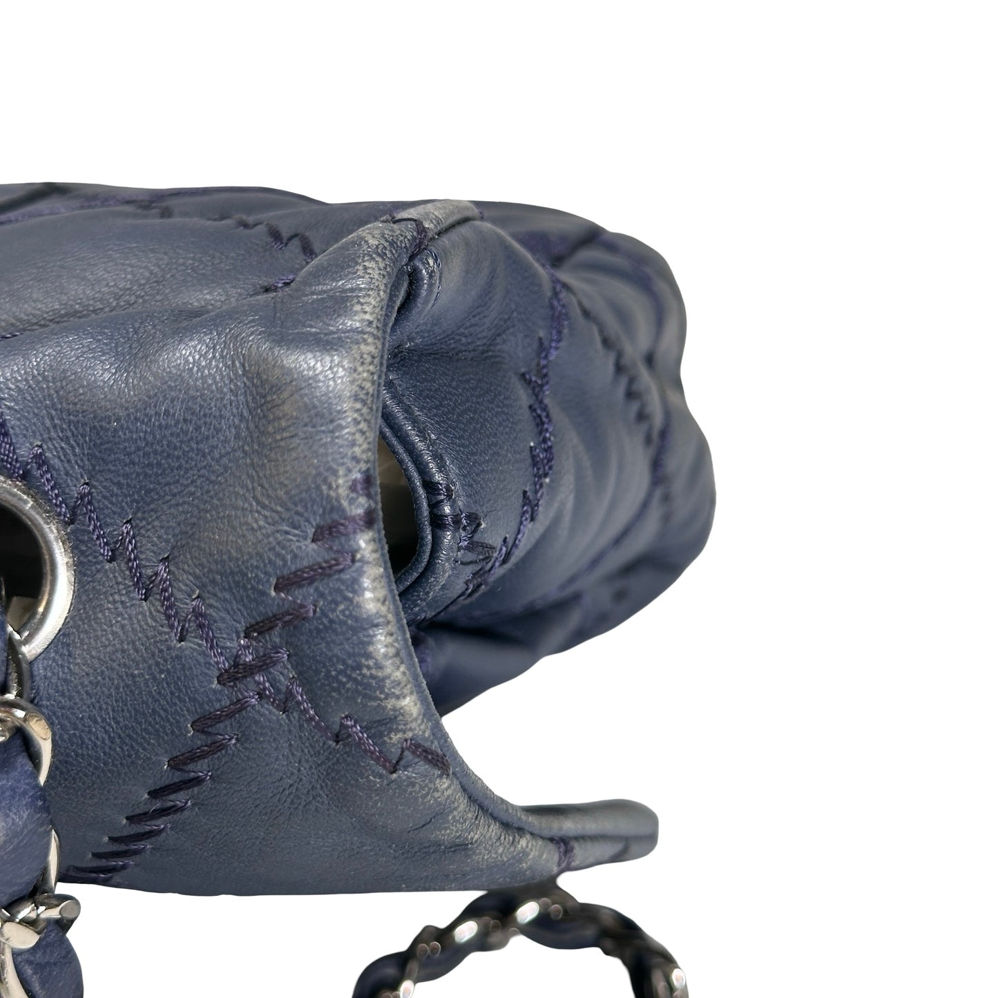 Used CHANEL Ultimate Stitch Flap Bag Wild Stitch Chain Shoulder Bag Navy PHW