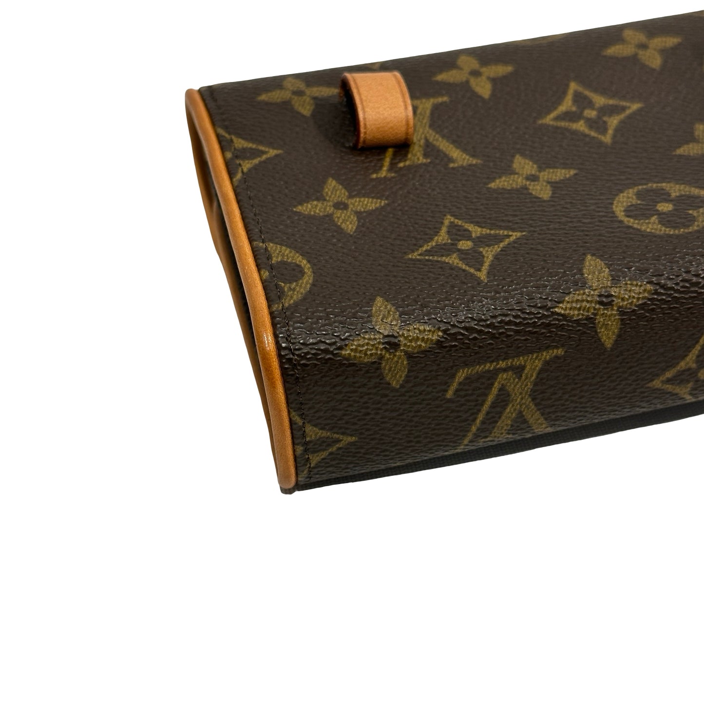 Used LOUIS VUITTON Monogram Canvas Pochette Florentine Belt bag Brown