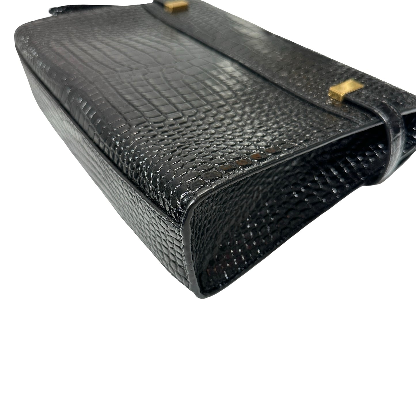 Used SAINT LAURENT Manhattan Medium Shoulder Bag Black GHW