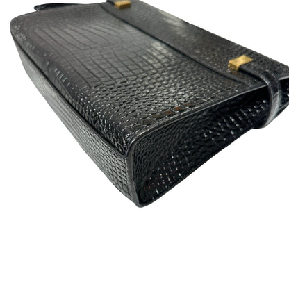 Used SAINT LAURENT Manhattan Medium Shoulder Bag Black GHW