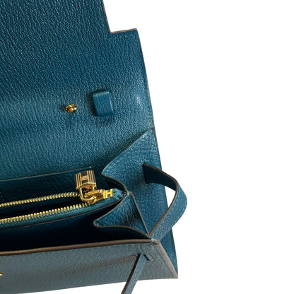 Used HERMES KELLY TO GO Crossbody Bag Green GHW