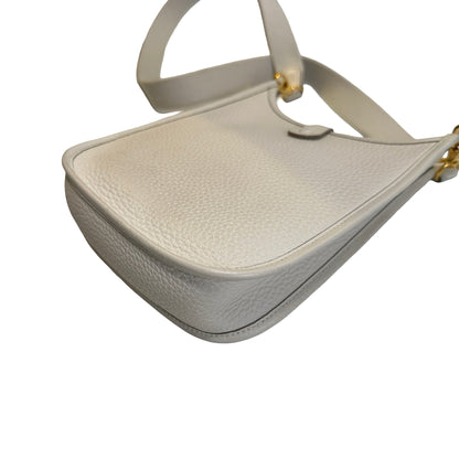 Used HERMES Clemence Leather Evelyne Cross body bag Craie